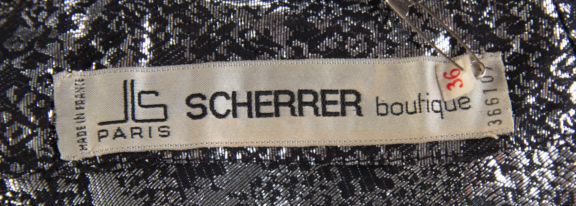 A Jean-Louis Scherrer Metallic Silk and Lurex Snakeskin Print Gown, Size 36.