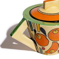 Orange Battle pattern Conical Teapot, c. 1929