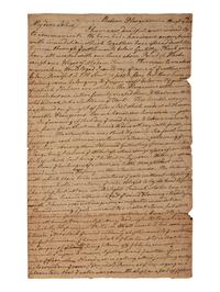 [LOUISIANA]. 2 letters, one from Belvue Plaquemine incl. detailed account of a hurricane. 1812.
