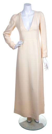 A Courreges Cream Wool Dress, Size A.