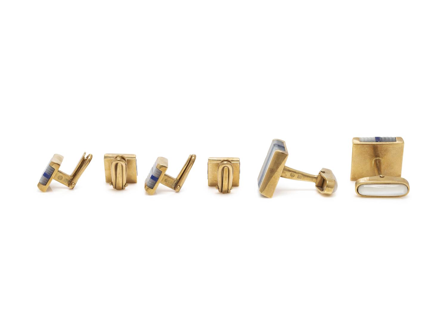 YELLOW GOLD AND MULTIGEM DRESS SET