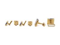 YELLOW GOLD AND MULTIGEM DRESS SET