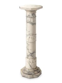 A Continental Carved Marble Pedestal