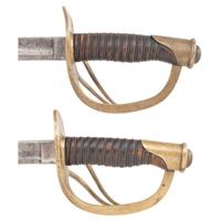 Two Pre-Civil War Production US Model 1860 Light Cavalry Sabers by Ames