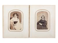 [CIVIL WAR]. CDV album containing 3 portraits of soldiers, highlighted by studio portrait of Brevet Brigadier General and Congressman Aaron Fletcher Stevens, including: