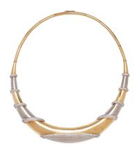 An 18 Karat Bicolor Gold and Diamond Collar Necklace, Italian,