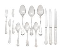 A Group of English Silver Flatware Articles