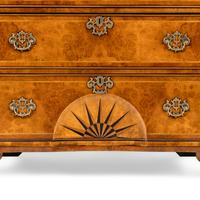 A George III Burl Walnut Chest-on-Chest