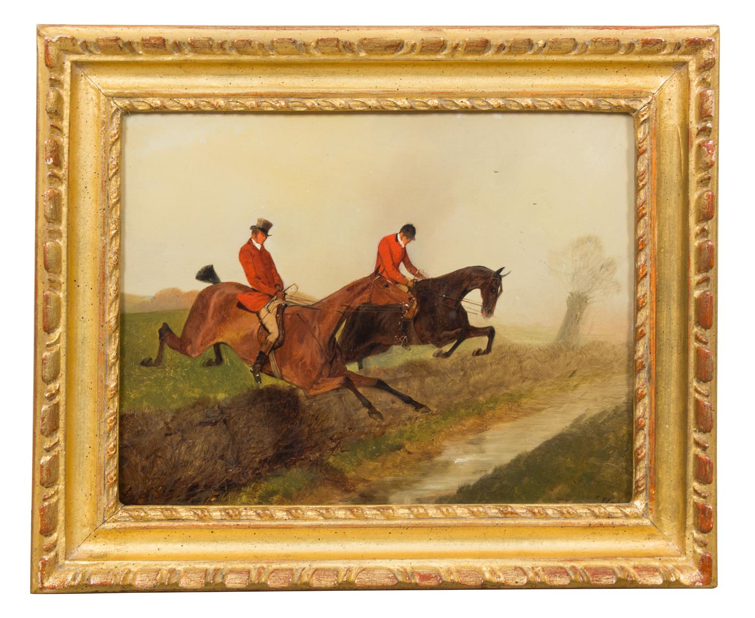 George Wright, (English, 1860-1942), Taking a Fence and Over the Fence