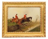 George Wright, (English, 1860-1942), Taking a Fence and Over the Fence