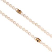 CULTURED PEARL AND MULTIGEM NECKLACE