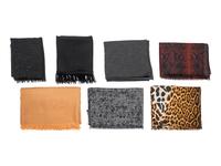 Seven Designer Scarves: One Brunello Cucinelli, Two Eskandar, One Akris, One Hermès, One Loro Piana, One Yves Saint Laurent Rive Gauche