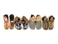 Plains Children's Beaded Hide Moccasins
