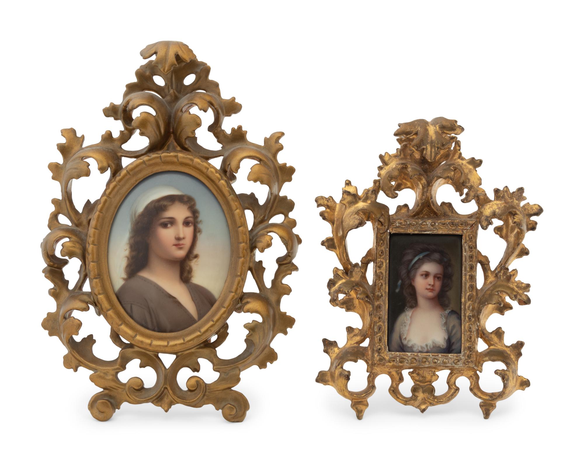 Two German Painted Porcelain Plaques