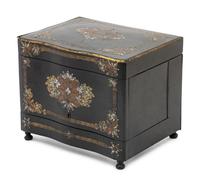 A French Mother-of-Pearl Inlaid Ebonized Cave à Liqueur