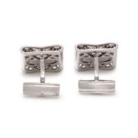 SAPPHIRE AND DIAMOND CLUB CUFFLINKS
