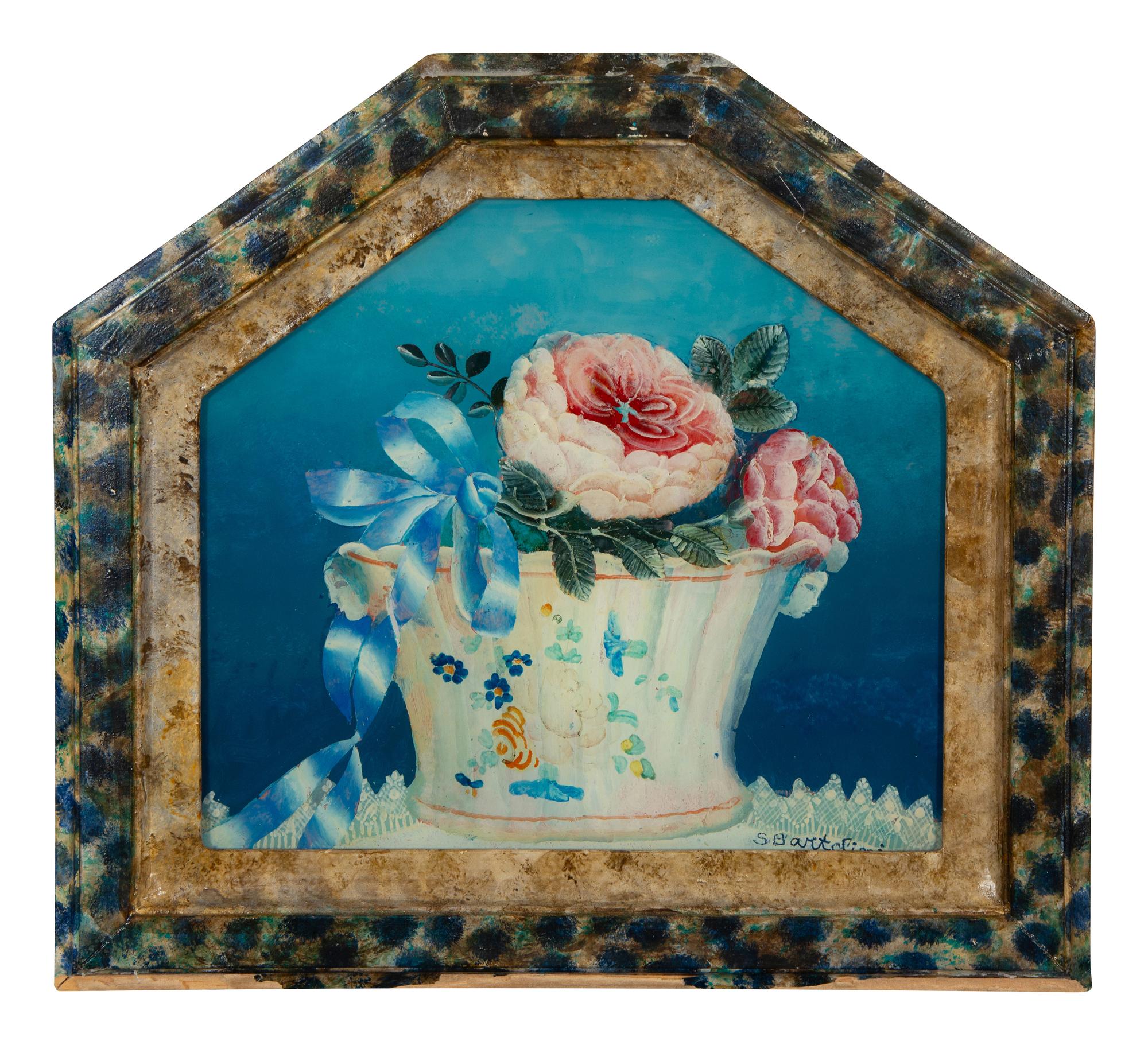 Three Italian Reverse Paintings on Glass