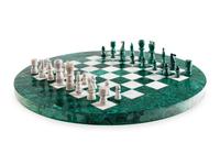 A Malachite Chess Board