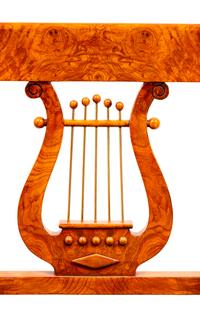 A Pair of Neoclassical Burlwood Chairs