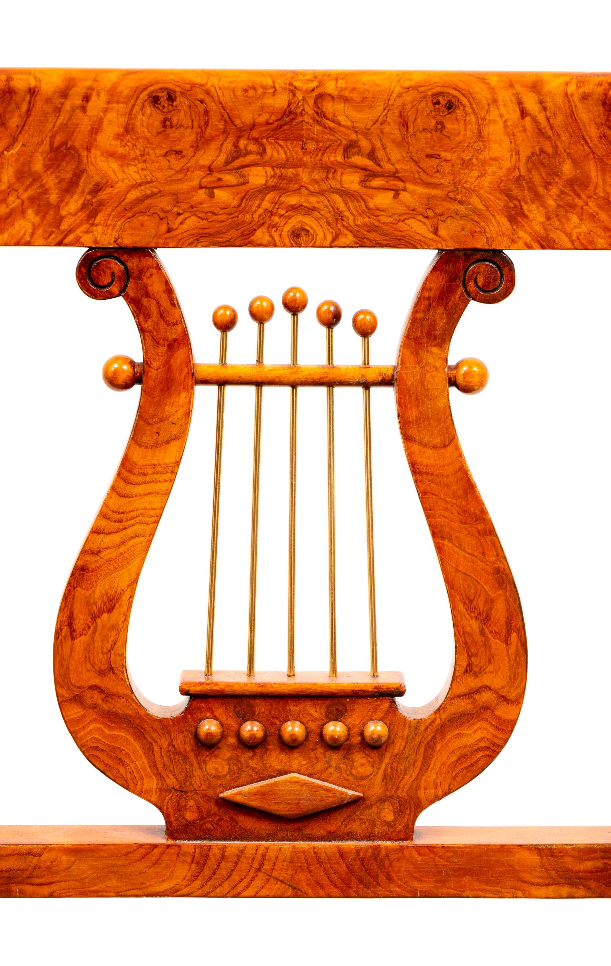 A Pair of Neoclassical Burlwood Chairs