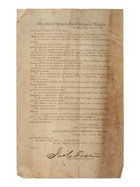 [CIVIL WAR]. A group of documents related to Major James C. Foster, 59th United States Colored Troops, including: