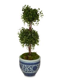 A Chinese Export Blue and White Porcelain Jardiniere