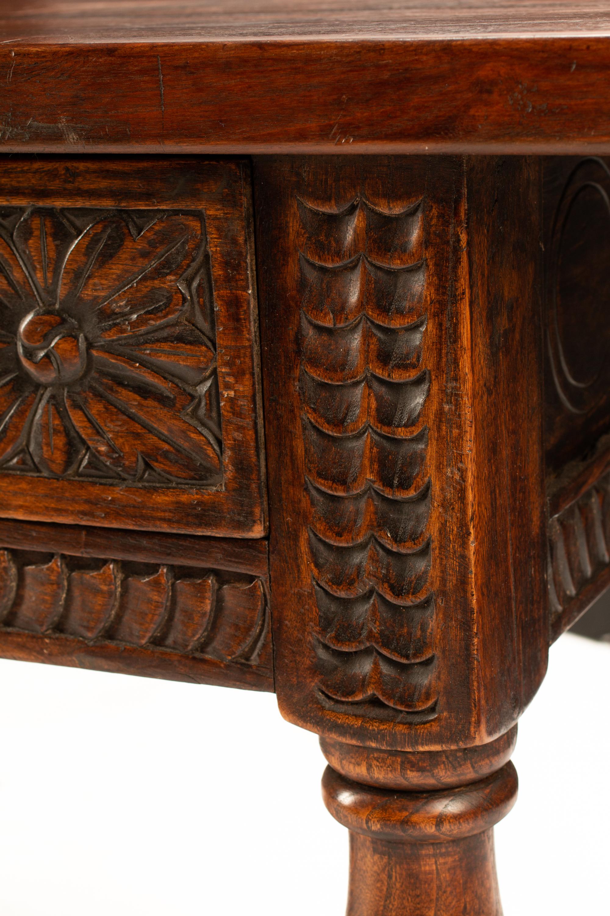 An Italian Baroque Style Walnut Table