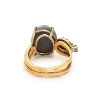 OPAL AND DIAMOND RING