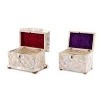 Two Regency Mother-of-Pearl Veneered Tea Caddies