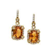 JUDITH RIPKA, CITRINE AND DIAMOND EARRINGS
