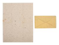 [CIVIL WAR]. Soldier's letter describing the use of Greek Fire on Charleston. Folly Island, 1864.