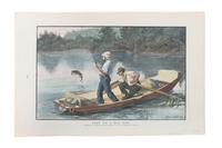 Six Hand Colored Fishing Prints Height 15 x width 10 inches (largest) — LATE 19TH/EARLY 20TH CENTURY