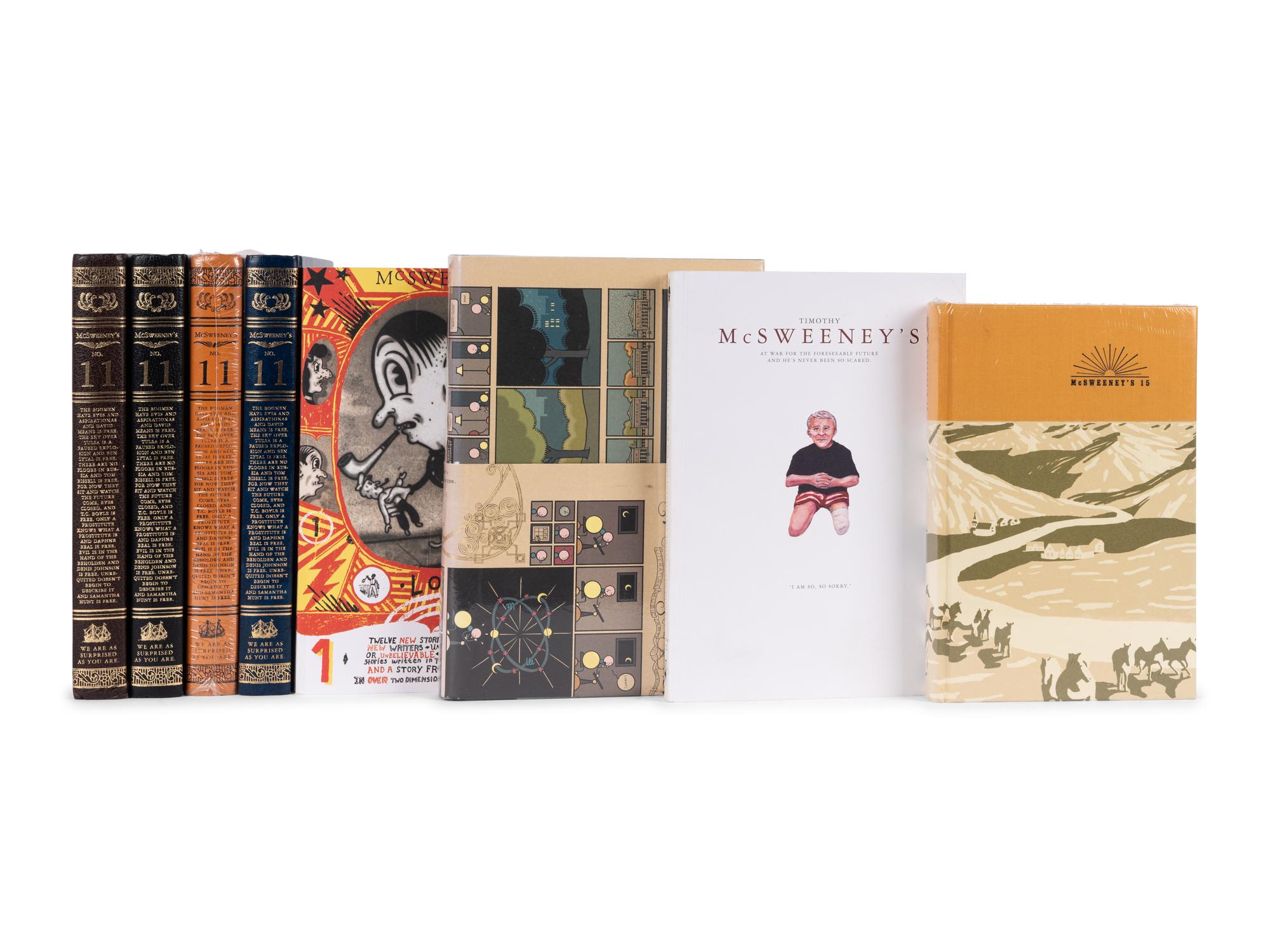[McSWEENEY'S]. Timothy McSweeney's Quarterly Concern . Numbers 1-50. Dave EGGERS, editor. [COMPLETE RUN WITH ALL VARIANTS]. San Francisco: McSweeney's Books, Autumn 1998 - Summer 2017.