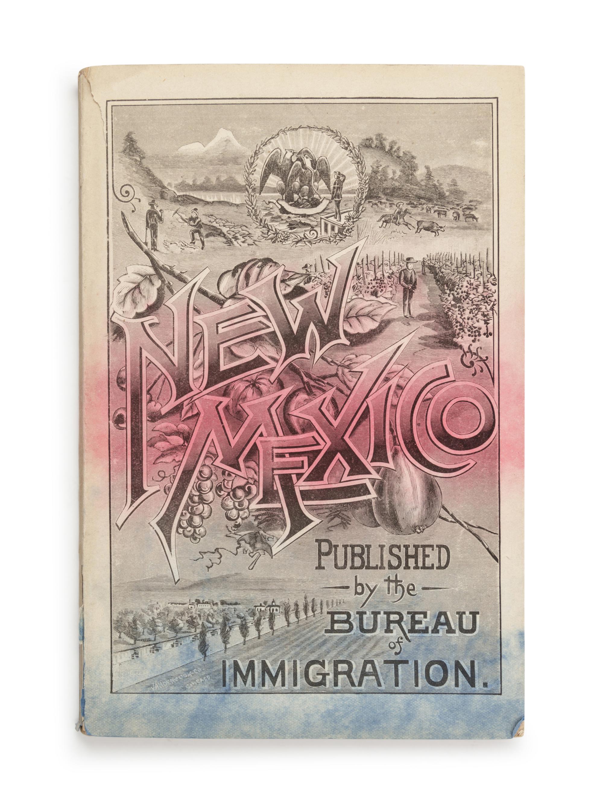 [NEW MEXICO]. FROST, Max, editor. New Mexico. Its Resources, Climate, Geography and Geological Condition . Santa Fe: New Mexican Printing Company, 1890.