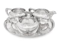 A Kalo Silver Three-Piece Service
