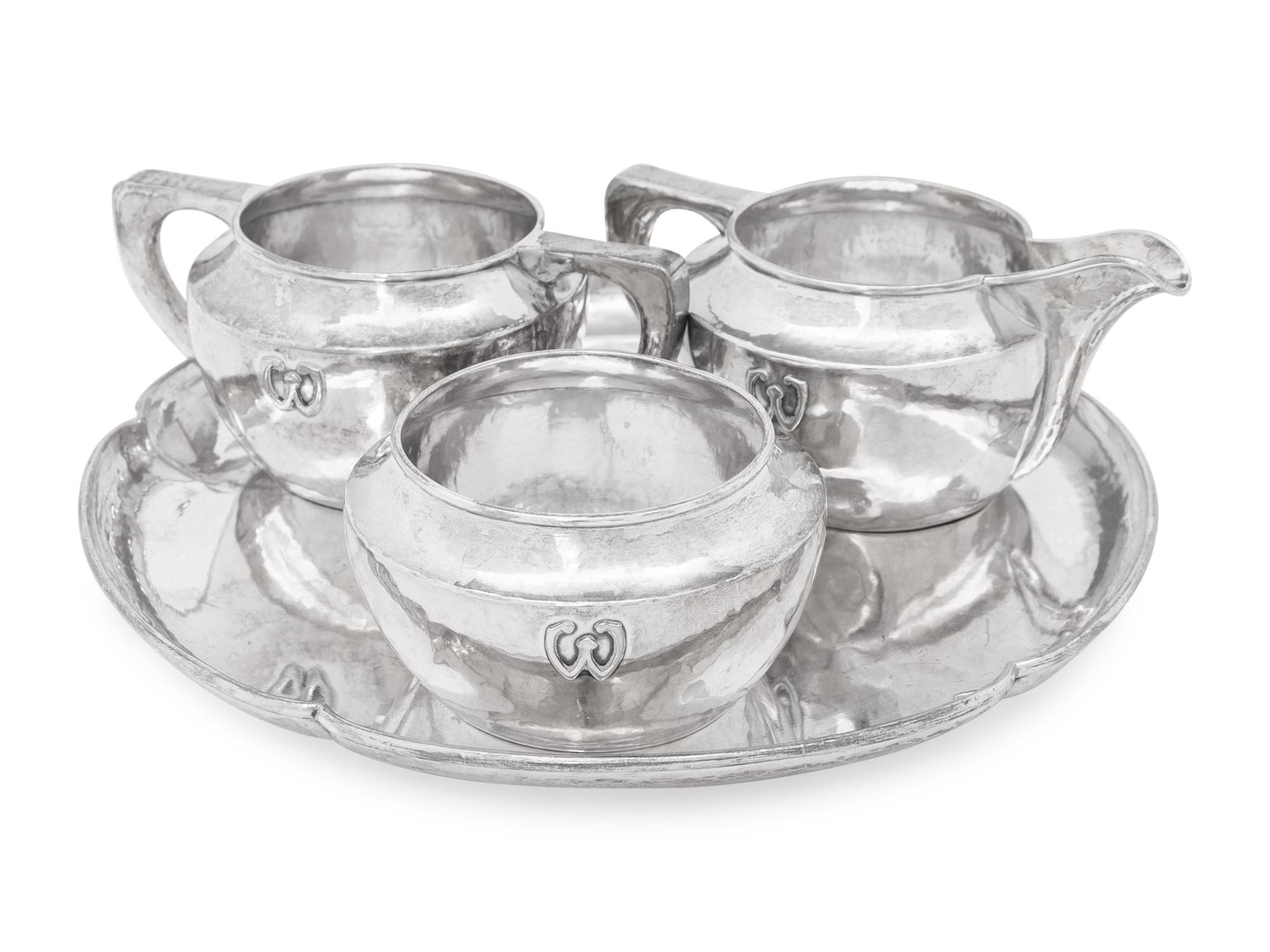 A Kalo Silver Three-Piece Service