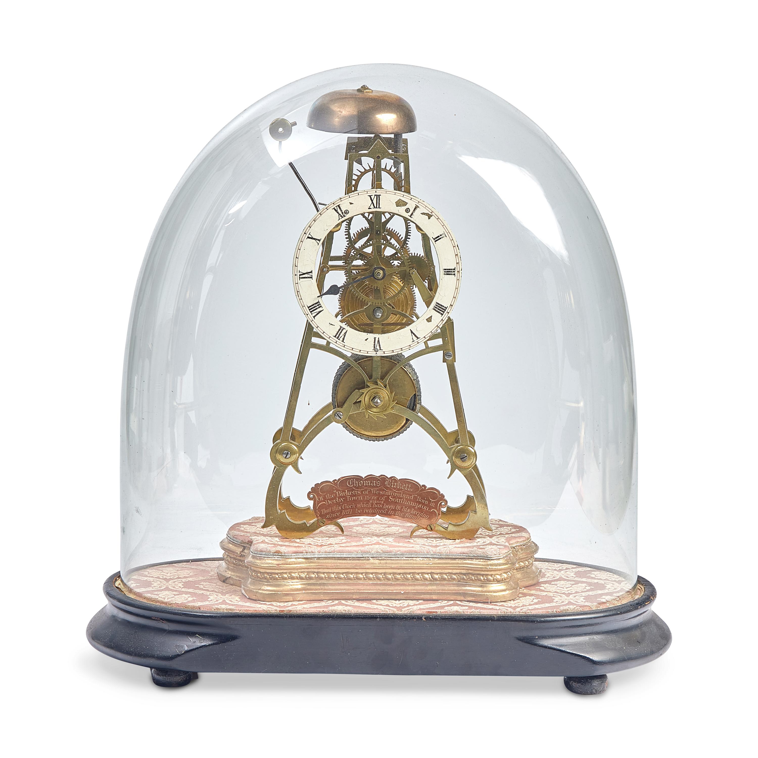 An English Brass Skeleton Clock