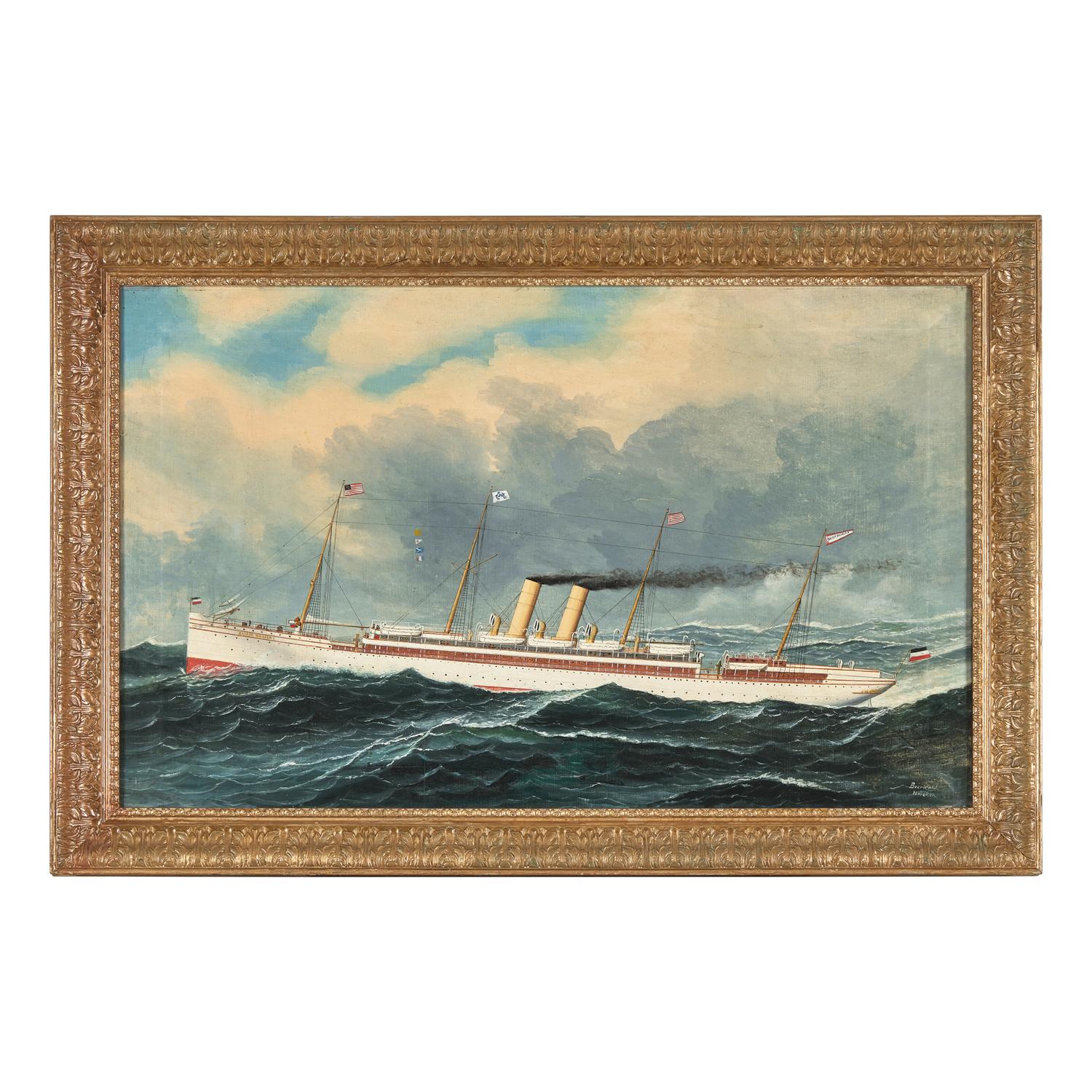 Antonio Jacobsen (American-Danish, 1850-1921) — Imperial Mail Steamer Kaiser Wilhelm II
