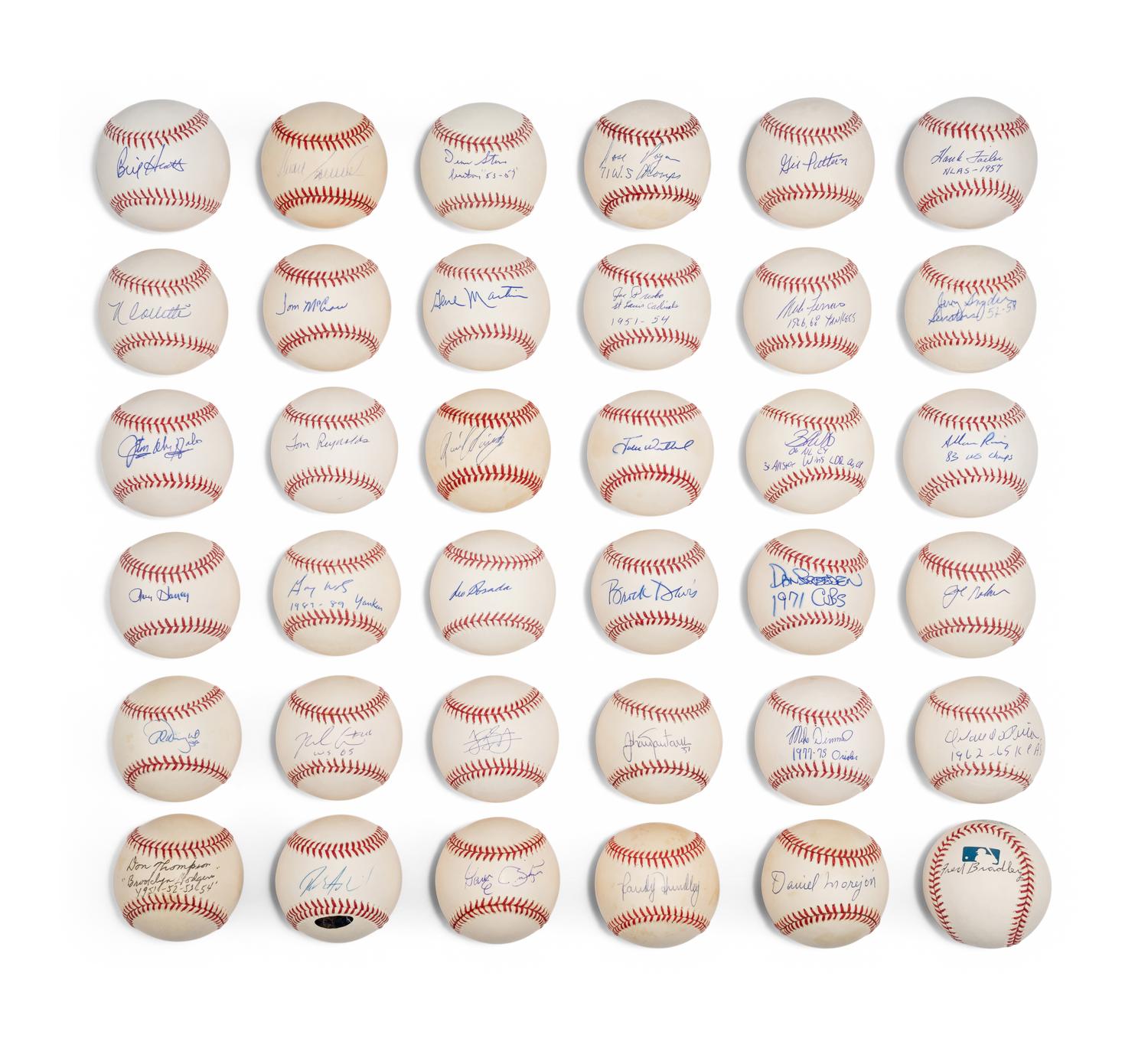Bases Loaded Signed Autograph Baseball Group No. 51