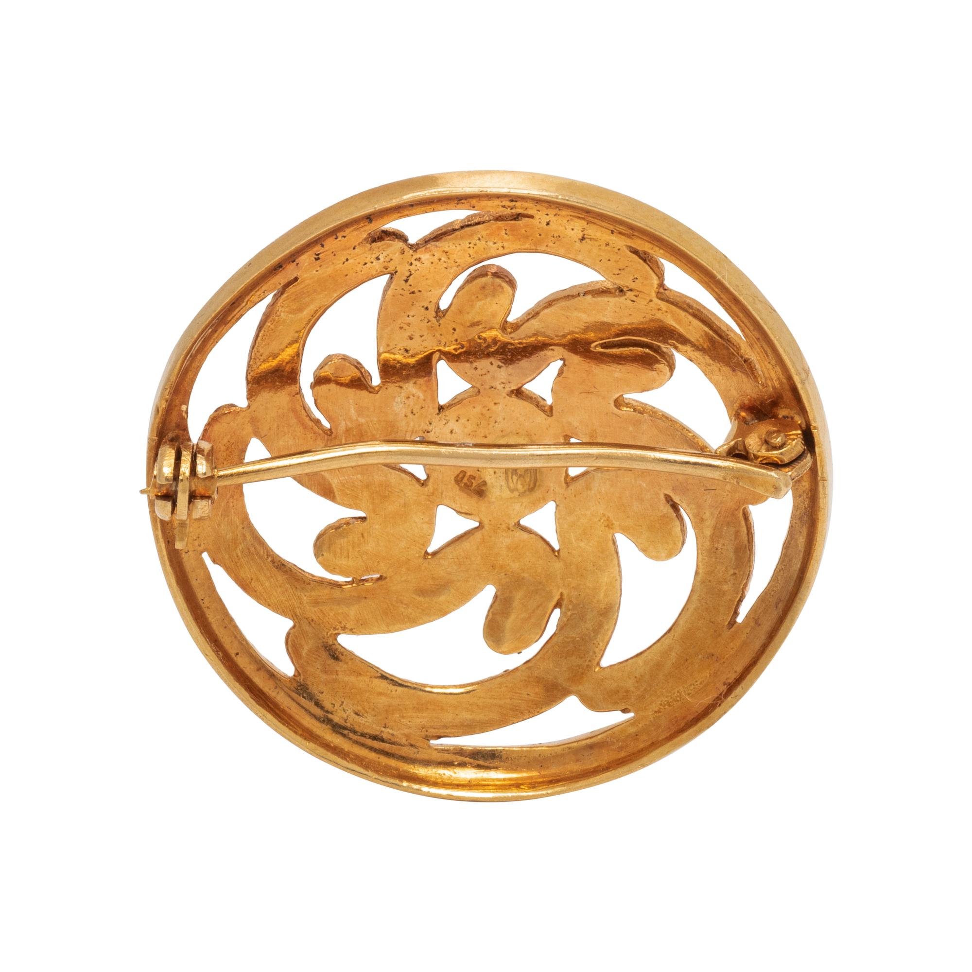 LALAOUNIS, YELLOW GOLD BROOCH