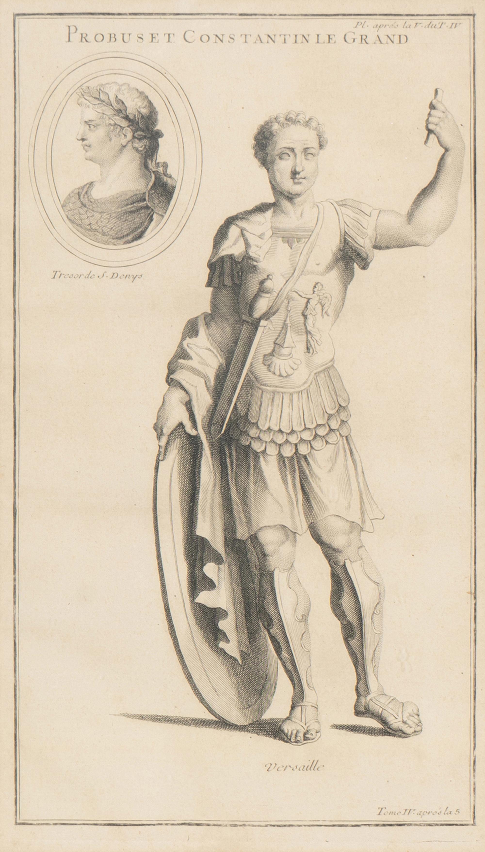 A Set of Six Copperplate Engravings Depicting Greek and Roman Soldiers