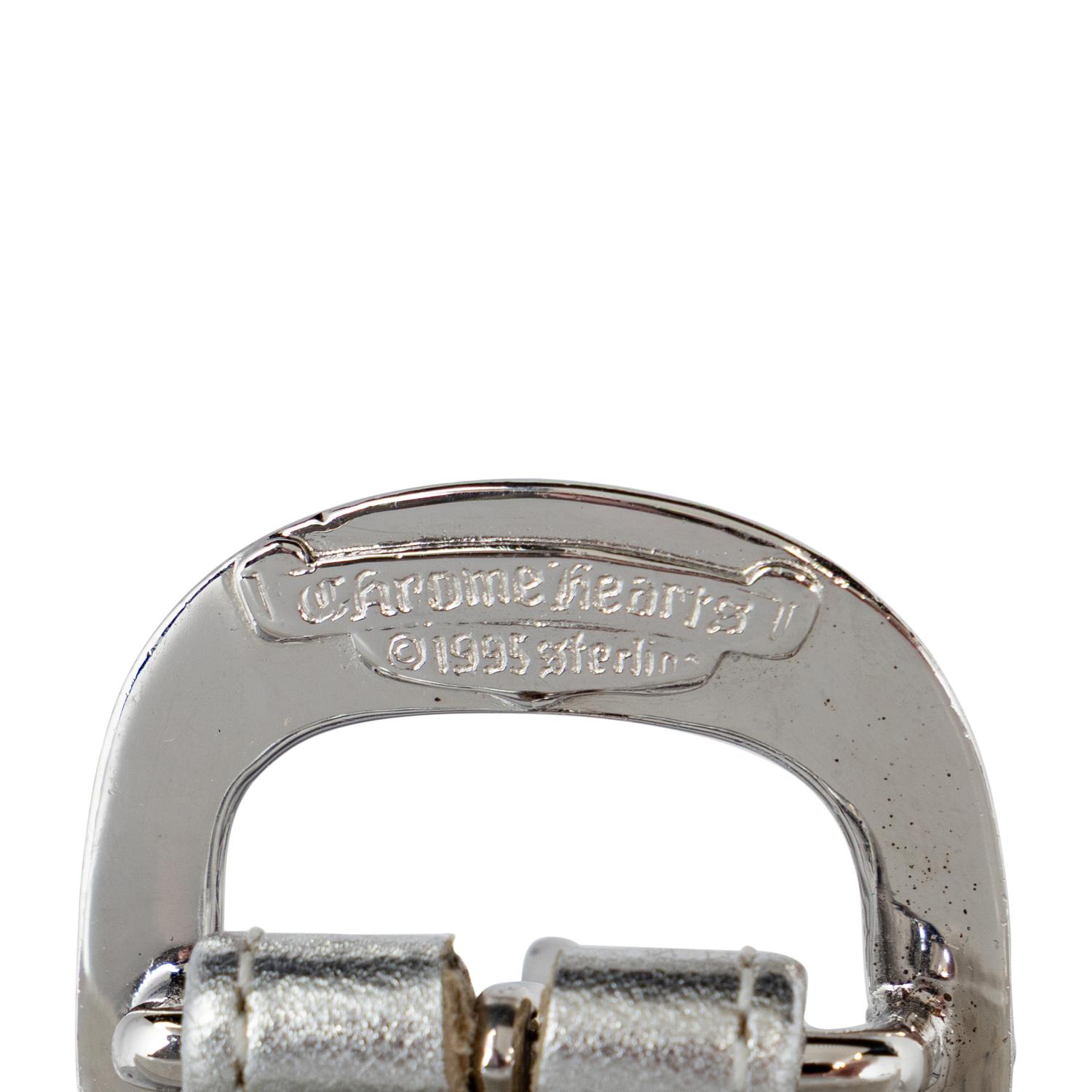 CHROME HEARTS, SILVER LEATHER GRAFFITI BACKPACK, 1995
