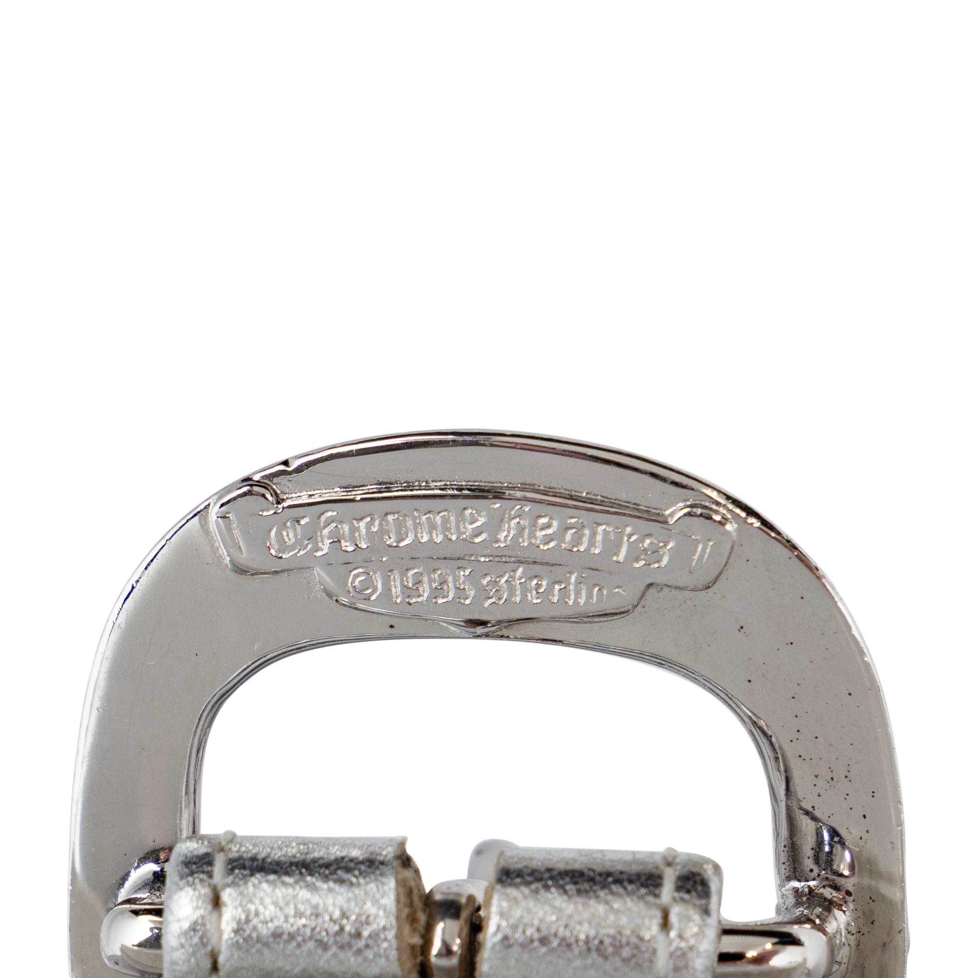 CHROME HEARTS, SILVER LEATHER GRAFFITI BACKPACK, 1995