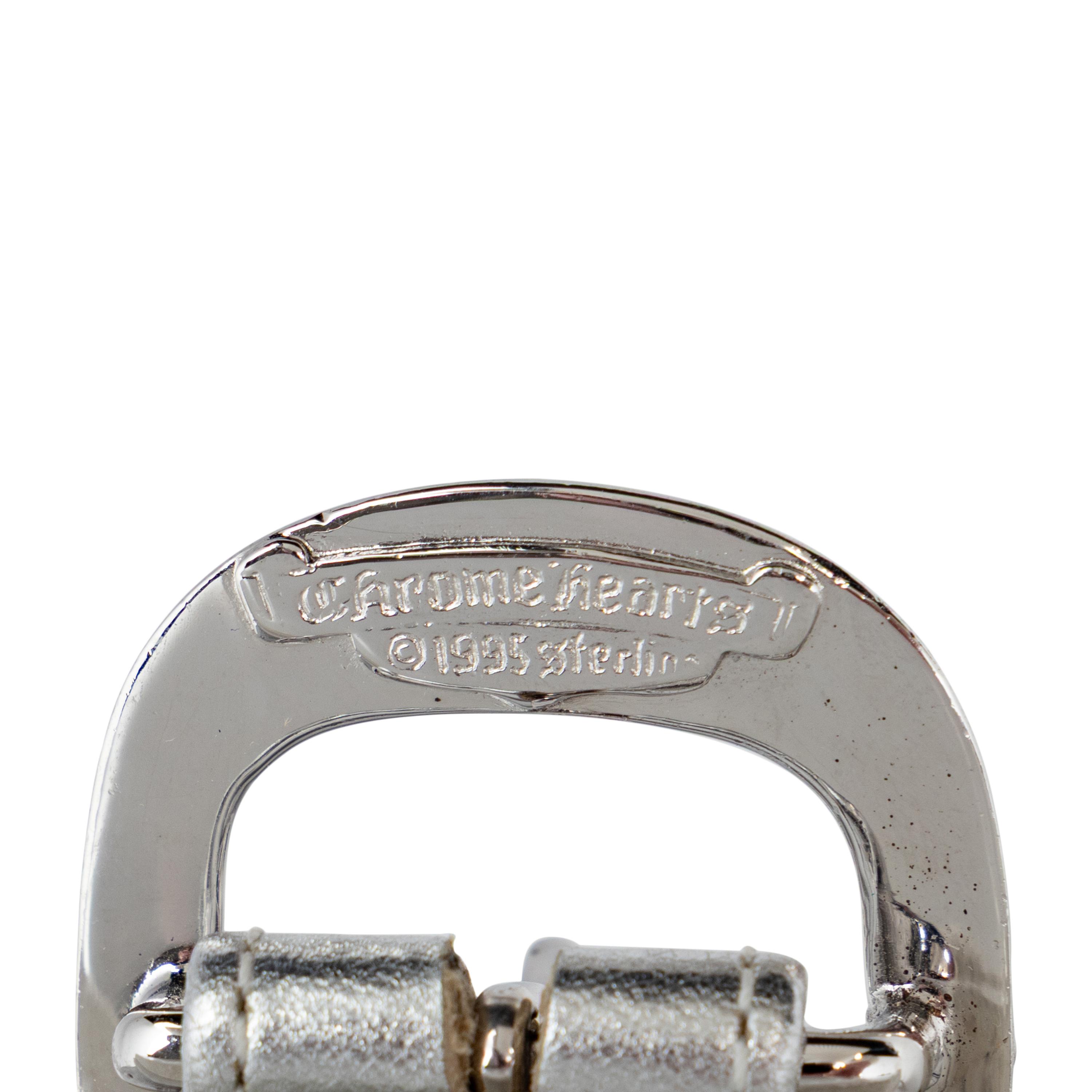 CHROME HEARTS, SILVER LEATHER GRAFFITI BACKPACK, 1995