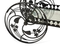 A Salterini Palm Springs Pattern Iron Bar Cart