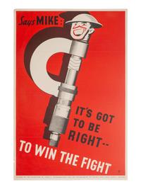 [WWI-WWII]. 14 World War I and Word War II posters, incl. examples by CHRISTY, HIRSCH, & ROCKWELL.