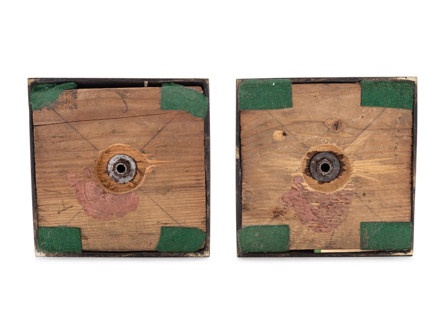 A Pair of Continental Gilt and Patinated Bronze Ewers