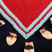 Apsáalooke Trade Wool Dress, with Bone Carved Elk Teeth