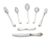 A Georg Jensen Continental Silver Flatware Service