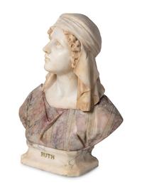 A Continental Marble Bust of Ruth and Two Other Small Busts